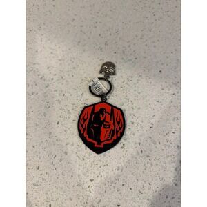 Transformers Optimus Prime Red Black Shield Logo Keychain Key Ring